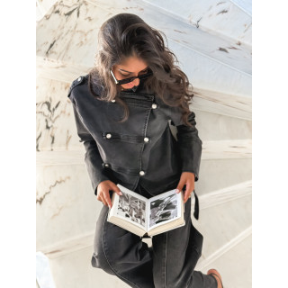 Veste en jeans Korélia - Gris foncé