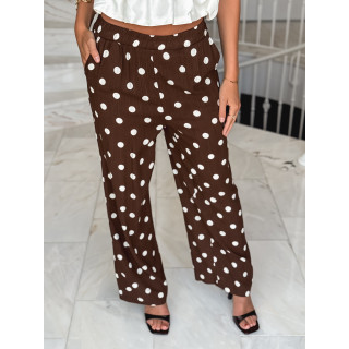 Pantalon à pois Amicia - Chocolat