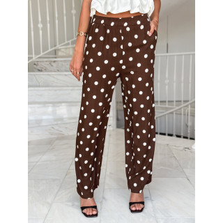 Pantalon à pois Amicia - Chocolat