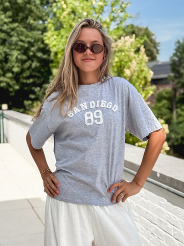 T-shirt "San Diego" - Gris/Blanc T-shirt "San Diego" - Gris/Blanc