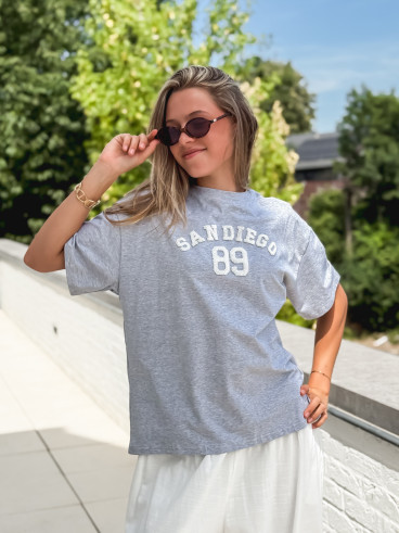 T-shirt "San Diego" - Gris/Blanc T-shirt "San Diego" - Gris/Blanc
