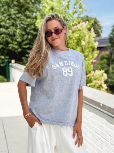 T-shirt "San Diego" - Gris/Blanc T-shirt "San Diego" - Gris/Blanc