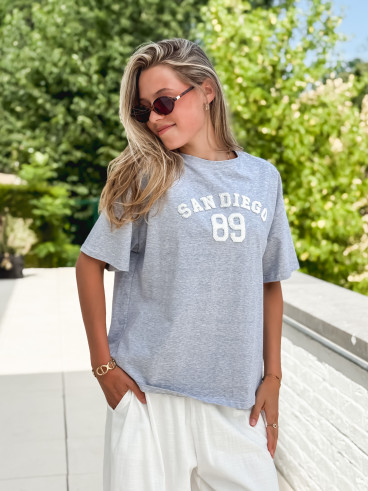 T-shirt "San Diego" - Gris/Blanc T-shirt "San Diego" - Gris/Blanc