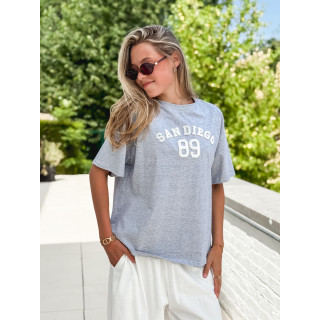 T-shirt "San Diego" - Gris/Blanc