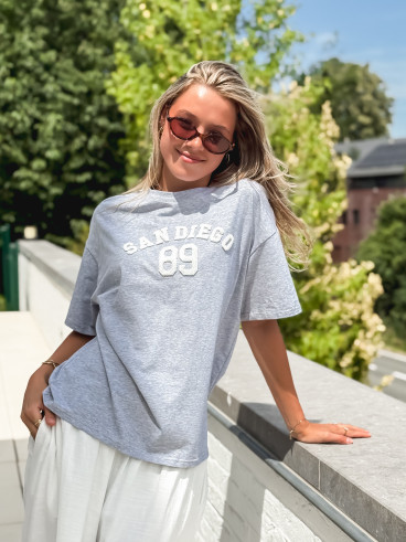 T-shirt "San Diego" - Gris/Blanc T-shirt "San Diego" - Gris/Blanc