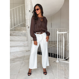 Blouse à manches longues Pérou - Chocolat