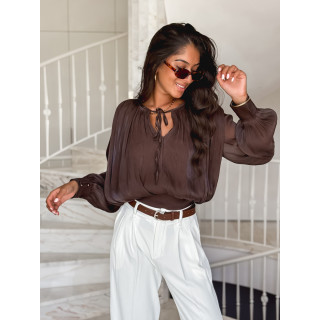 Blouse à manches longues Pérou - Chocolat