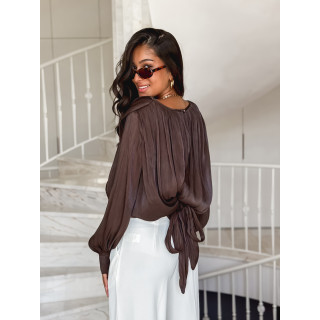 Blouse à manches longues Pérou - Chocolat