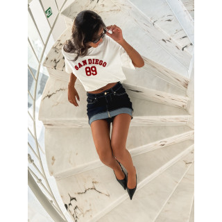 T-shirt "San Diego" - Blanc/Rouge