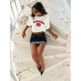 T-shirt "San Diego" - Blanc/Rouge