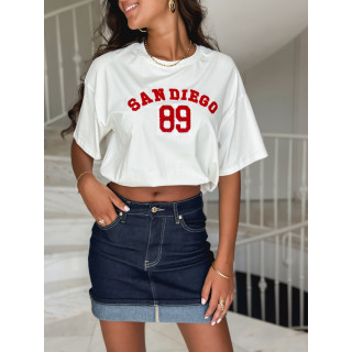 Jupe courte en jeans Kiyomi - Bleu foncé