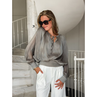 Blouse à manches longues Pérou - Kaki