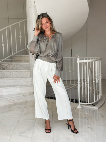 Blouse à manches longues Pérou - Kaki Blouse à manches longues Pérou - Kaki