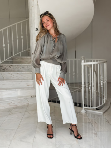 Blouse à manches longues Pérou - Kaki Blouse à manches longues Pérou - Kaki
