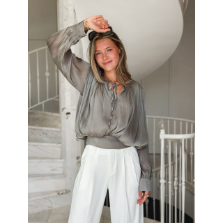 Blouse à manches longues Pérou - Kaki