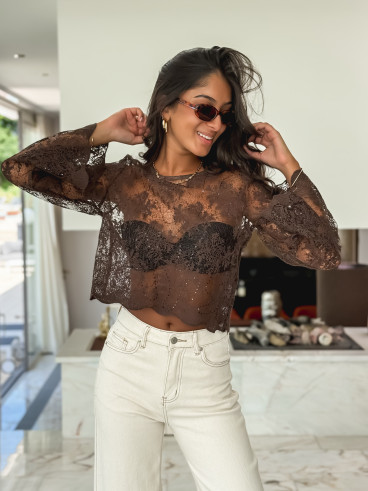 Blouse Lydia - Chocolat Blouse Lydia - Chocolat