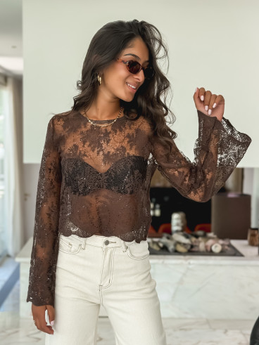Blouse Lydia - Chocolat Blouse Lydia - Chocolat