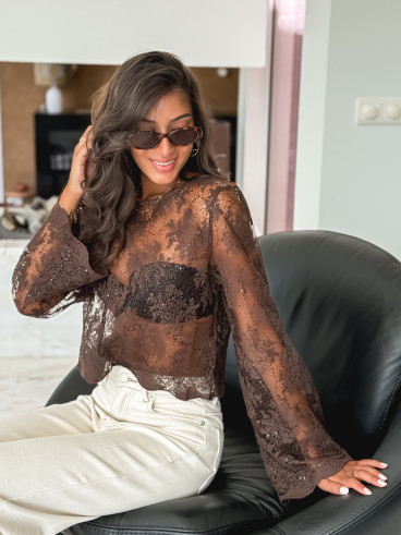 Blouse Lydia - Chocolat Blouse Lydia - Chocolat