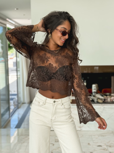 Blouse Lydia - Chocolat Blouse Lydia - Chocolat