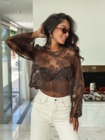 Blouse Lydia - Chocolat Blouse Lydia - Chocolat