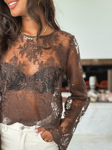 Blouse Lydia - Chocolat Blouse Lydia - Chocolat