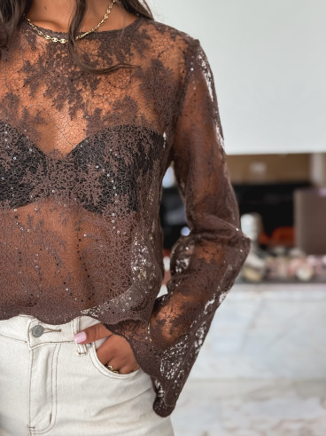 Blouse Lydia - Chocolat Blouse Lydia - Chocolat