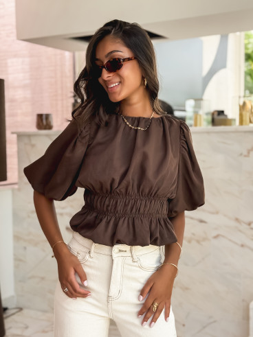 Blouse Dariane - Chocolat Blouse Dariane - Chocolat
