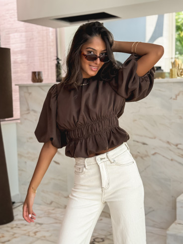 Blouse Dariane - Chocolat