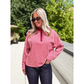 Pull fin ligné Clarissa - Rose