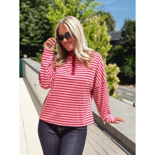 Pull fin ligné Clarissa - Rose