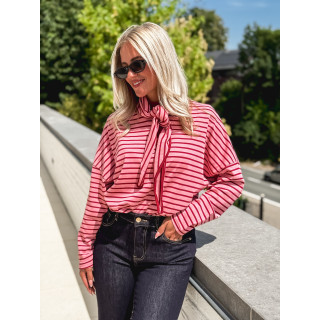 Pull fin ligné Clarissa - Rose
