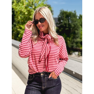 Pull fin ligné Clarissa - Rose