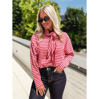 Pull fin ligné Clarissa - Rose