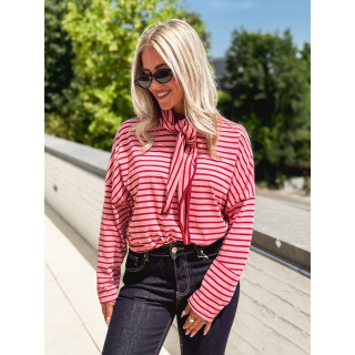 Pull fin ligné Clarissa - Rose