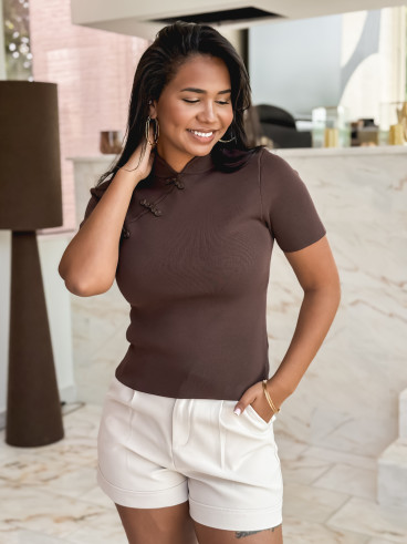 Blouse Tyliane - Chocolat Blouse Tyliane - Chocolat