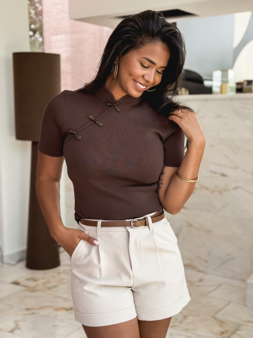 Blouse Tyliane - Chocolat Blouse Tyliane - Chocolat