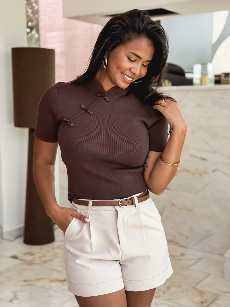 Blouse Tyliane - Chocolat Blouse Tyliane - Chocolat