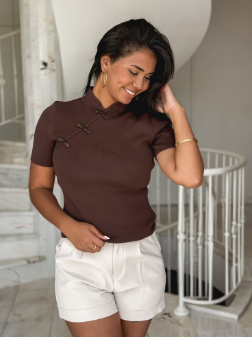 Blouse Tyliane - Chocolat Blouse Tyliane - Chocolat