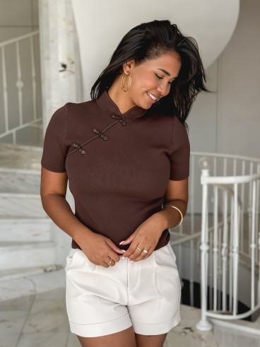 Blouse Tyliane - Chocolat Blouse Tyliane - Chocolat