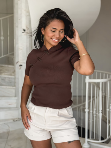 Blouse Tyliane - Chocolat Blouse Tyliane - Chocolat