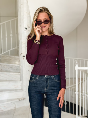 Pull Mayalia - Bordeaux