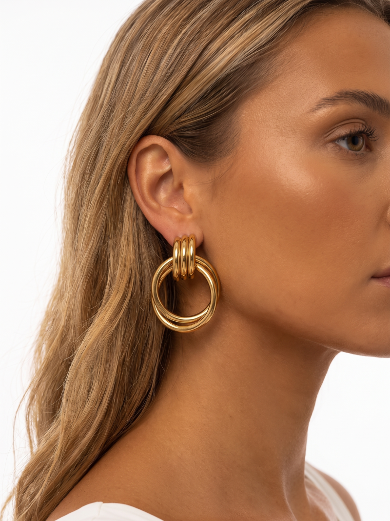 Boucles d'oreilles Lessie - Doré