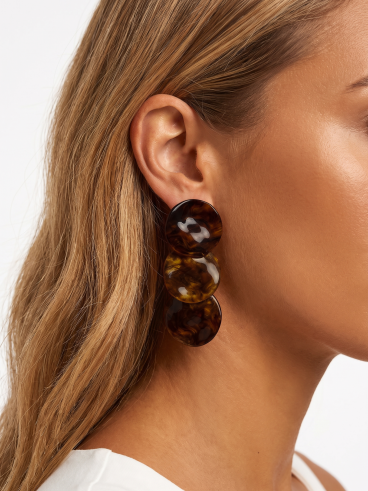 Boucles d'oreilles Arlette - Chocolat