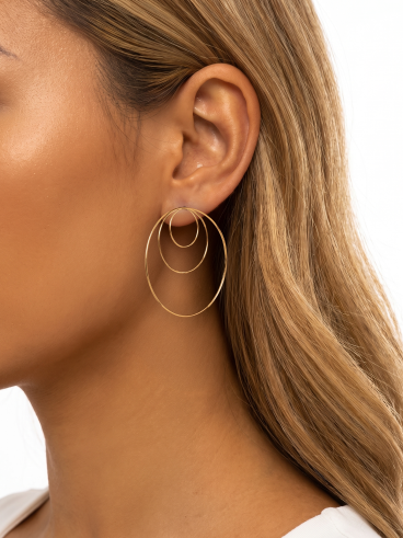 Boucles d'oreilles Loona - Doré