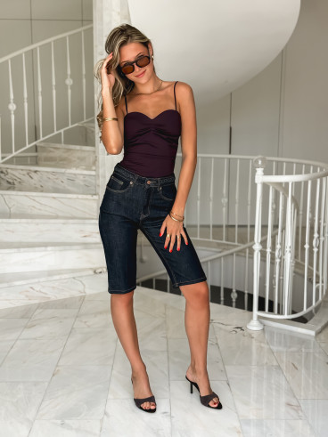 Bermuda en jeans Barbara - Bleu foncé Bermuda en jeans Barbara - Bleu foncé