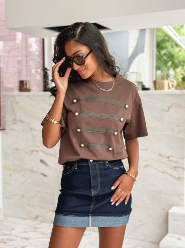 T-shirt Ixora - Chocolat