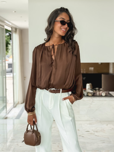 Blouse Mandy - Chocolat Blouse Mandy - Chocolat