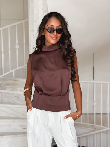 Blouse Nour - Chocolat Blouse Nour - Chocolat