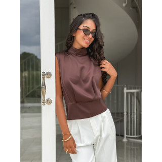 Blouse Nour - Chocolat