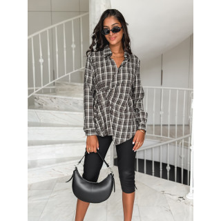 Blouse à carreaux Elizabeth - Café